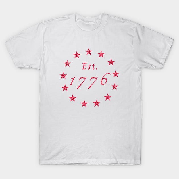 July 4th - American Independence Est. 1776 - Vintage Retro T-Shirt by Design By Leo